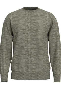 Dane Structure Crew Neck Striktrøje, Oatmeal Morel Twist, L