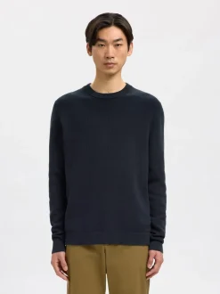 Dane Structure Crew Neck Striktrøje, Sky Captain, L