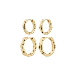 Darby 2-pak Øreringe, Gold Plated