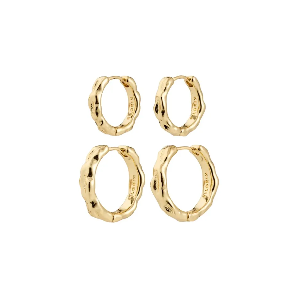 Darby 2-pak Øreringe, Gold Plated