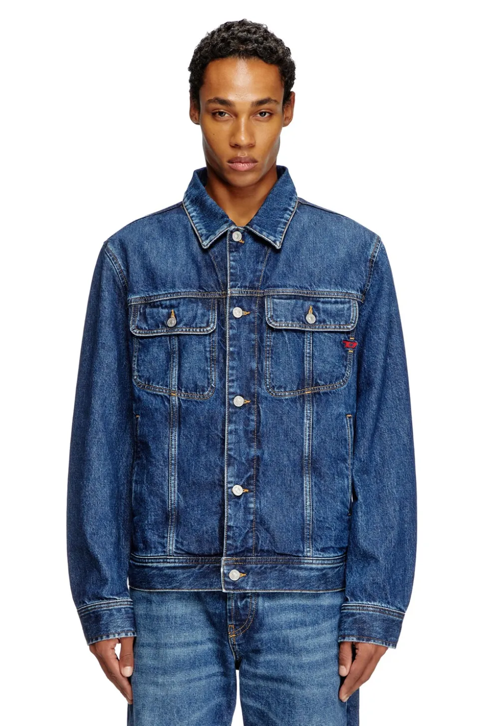 D-Barcy Denimjakke, Medium Blue, L