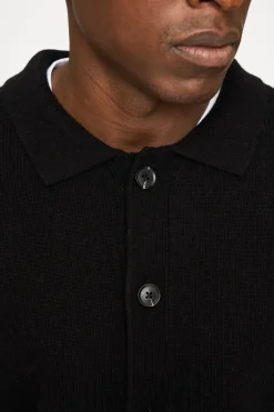 Dean Knit Cardigan, Black, XL