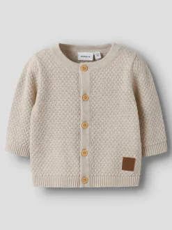 Denver Langærmet Cardigan, Peyote Melange, 86 cm