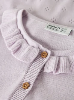 Diame Knit Cardigan, Lavender Fog, 116 cm