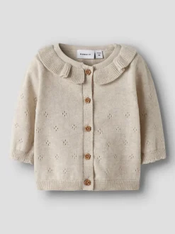 Diame Langærmet Cardigan, Peyote Melange, 86 cm