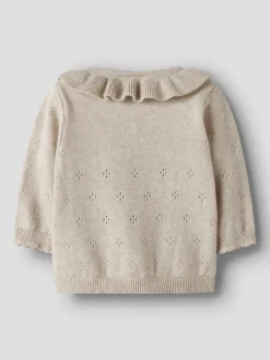 Diame Langærmet Cardigan, Peyote Melange, 86 cm