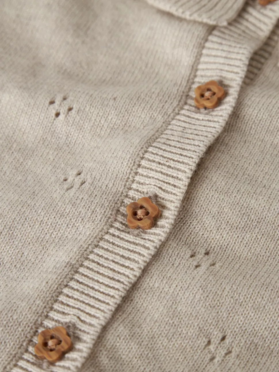 Diame Langærmet Cardigan, Peyote Melange, 86 cm