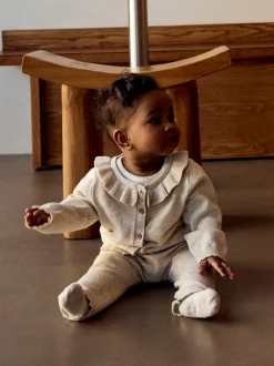 Diame Langærmet Cardigan, Peyote Melange, 86 cm