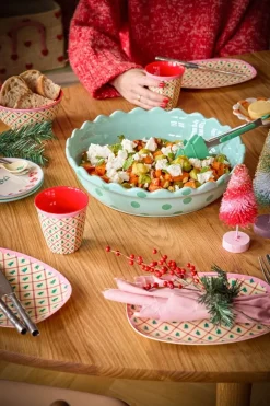 Diamond Christmas Tree Kop, Cream/Green/Red, 25 cl