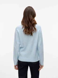Doffy LS Striktrøje, Cashmere Blue Melange, M