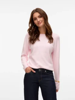 Doffy LS Striktrøje, Pink-A-Boo, M