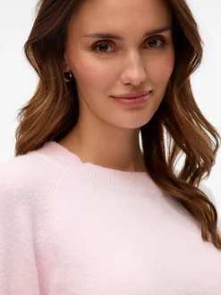 Doffy LS Striktrøje, Pink-A-Boo, M