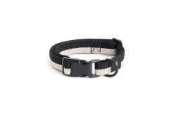 Dog Flat Hundehalsbånd, Black/White