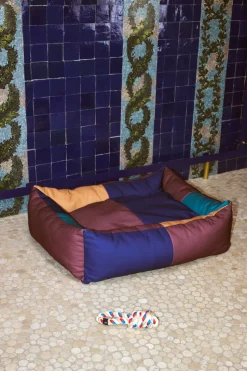 Dog Large Hundeseng, Burgundy/Green