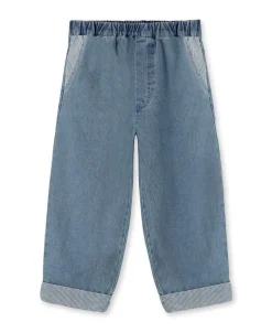 Don Contrast Bukser, Medium Denim Blue, 122 cm