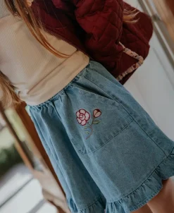 Don Rose Nederdel, Medium Denim Blue, 122 cm