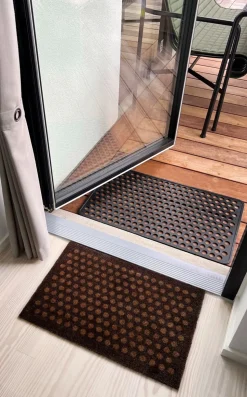 Dot Gulvmåtte, Cognac/Mørkebrun, 40x60 cm