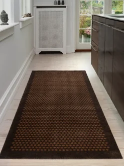 Dot Gulvmåtte, Cognac/Mørkebrun, 90x200 cm