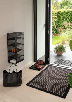 Dot Gulvmåtte, Sort/Sand, 90x130 cm