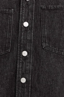 Drip Overshirt, Black Denim, L