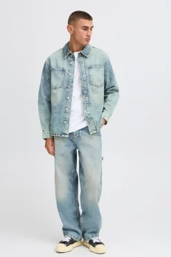 Drip Overshirt, Middle Vintage Blue Denim, L
