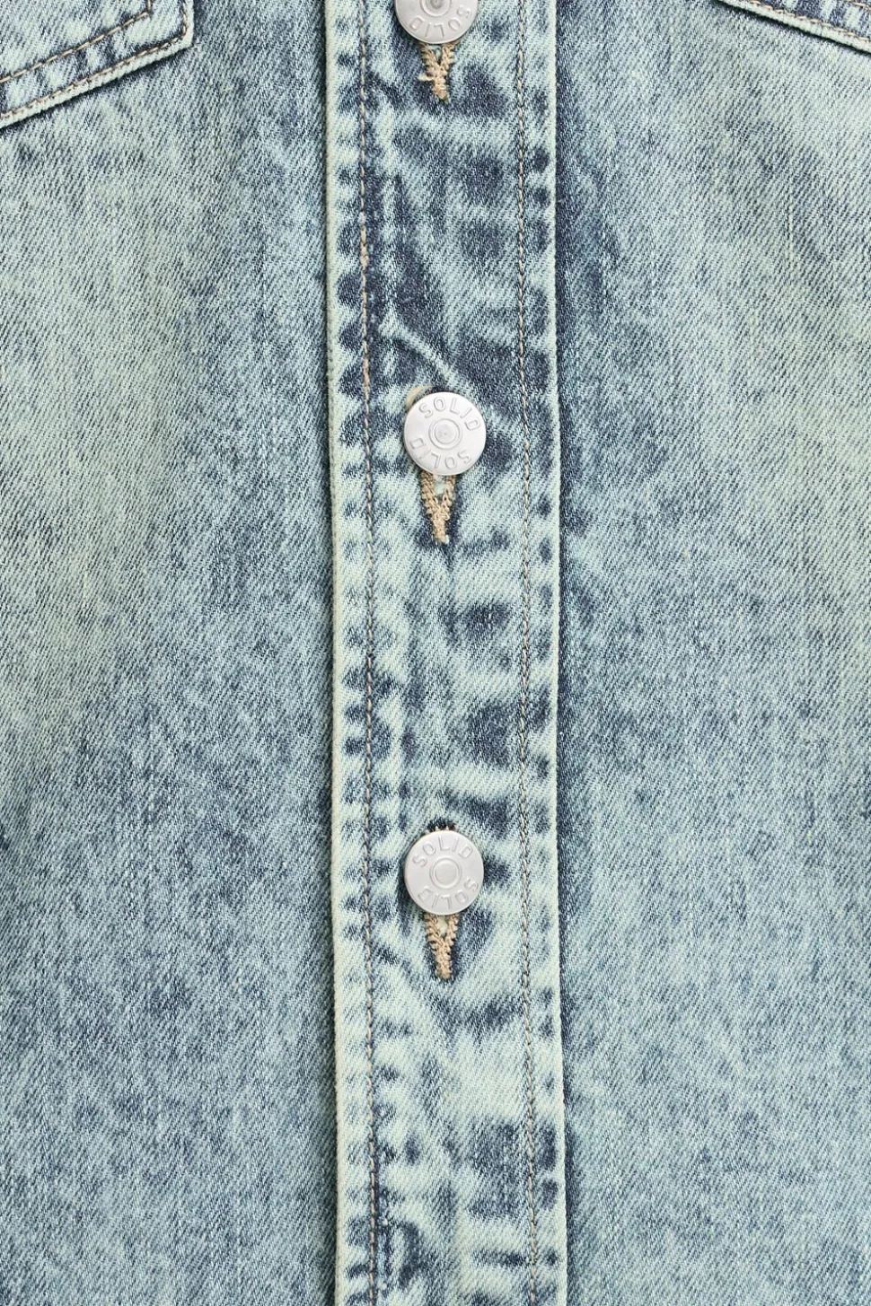 Drip Overshirt, Middle Vintage Blue Denim, L