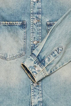 Drip Overshirt, Middle Vintage Blue Denim, L