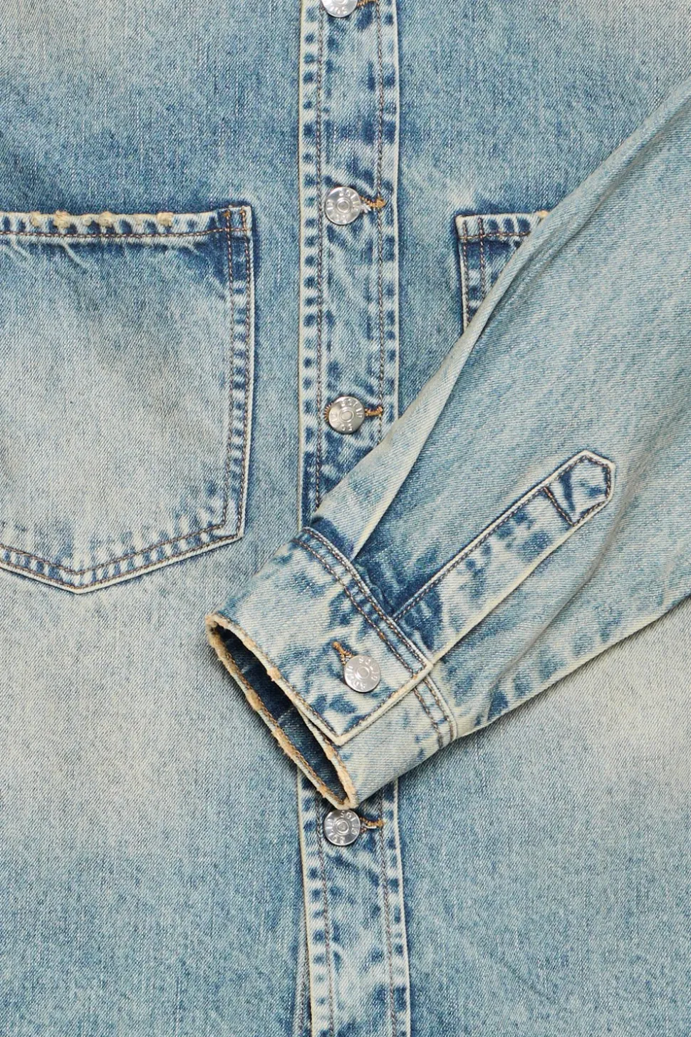 Drip Overshirt, Middle Vintage Blue Denim, L