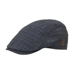 Driver 52 Wool Mix Flatcap, Navy Check, M