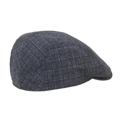 Driver 52 Wool Mix Flatcap, Navy Check, M