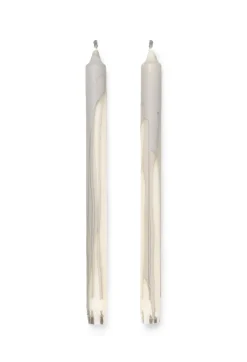 Dryp 2-pak Stearinlys, Beige