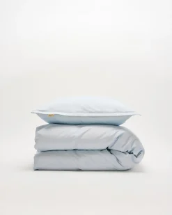 Egyptisk Bomuldssengetøj, Skye Blue, 140x200 cm