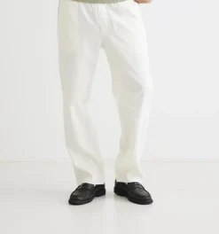 Eik Linen Bukser, Off White, XL