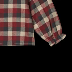 Elin Bluse, Red Blue Check, 128 cm