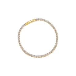 Ellera Grande Armbånd, Guld/Hvid, 17 cm