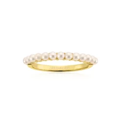 Ellera Perla Ring, Gold Plated, 52