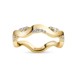 Ellera Waves Altro Ring, Gold Plated, 60