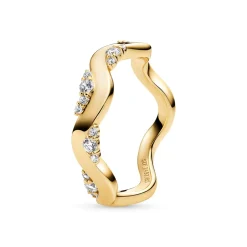 Ellera Waves Altro Ring, Gold Plated, 60