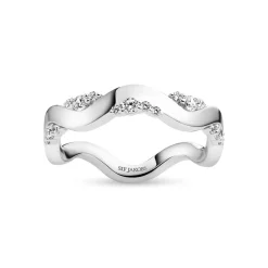 Ellera Waves Altro Ring, Silver, 58