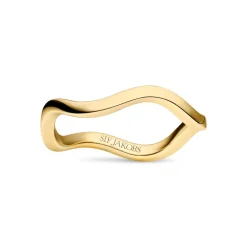 Ellera Waves Pianura Ring, Gold Plated, 54