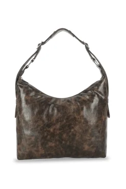 Ellie Crossbody, Brown Cracked