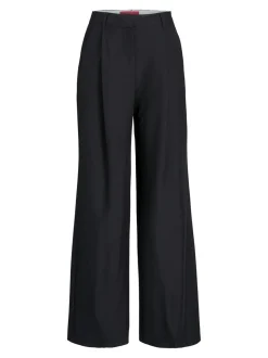 Ellis Wide Højtaljede Bukser, Black, S/L32