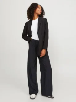 Ellis Wide Højtaljede Bukser, Black, S/L32