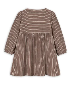 Elmo Bow Kjole, Pine Bark Stripe, 104 cm