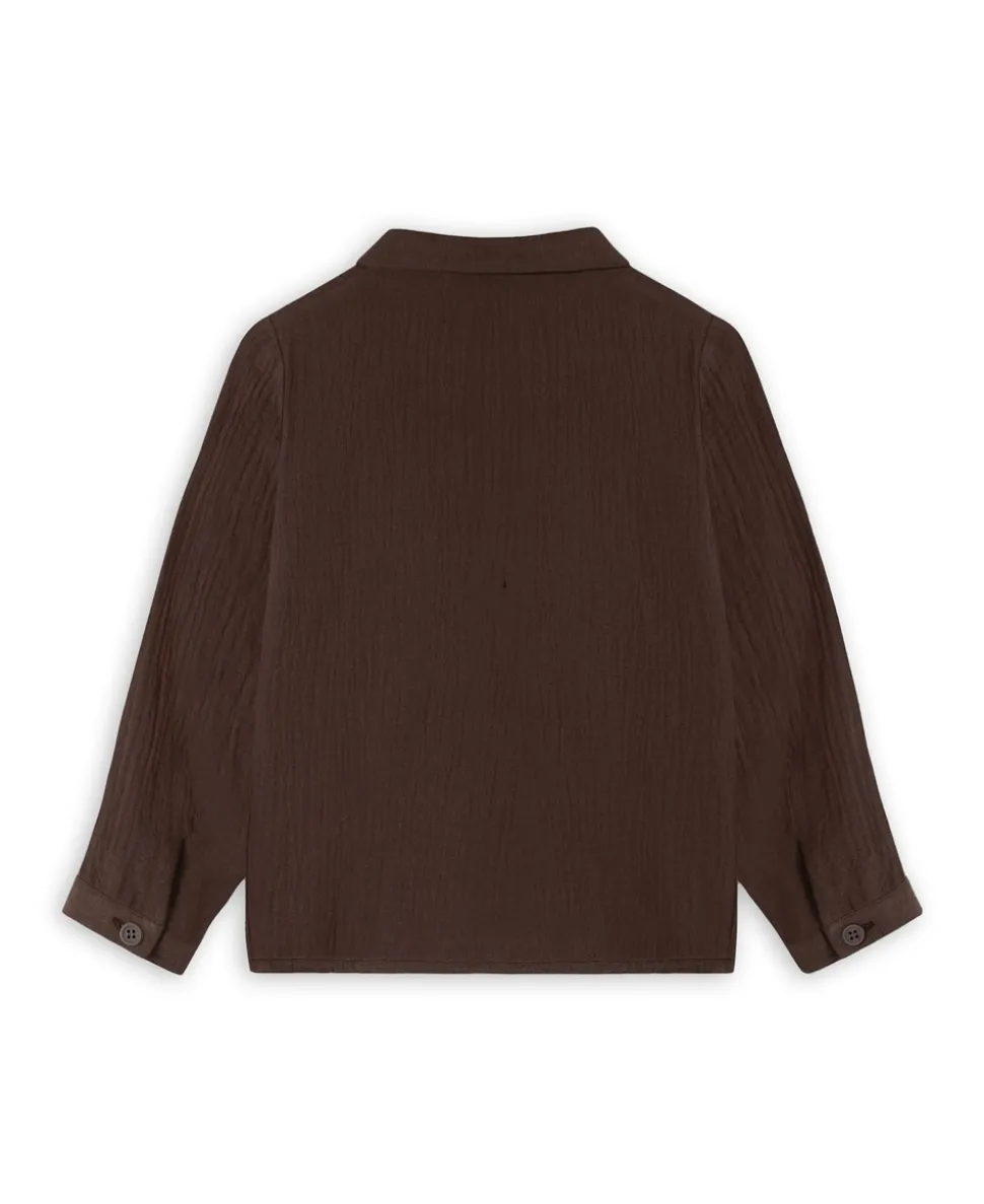 Elmo Skjorte, Coffee Bean, 122 cm