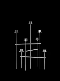 Elysia Candelabra Lysestage, Brushed Stainless Steel