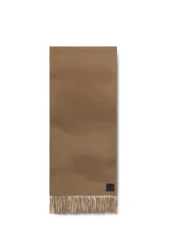 Emblem Brushed Wool Tørklæde, Walnut