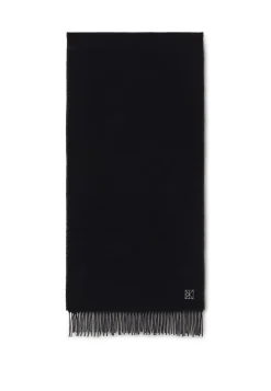 Emblem 2-Tone Fringe Halstørklæde, Black/Storm Front