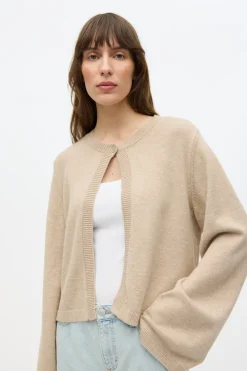 Enjade Langærmet Cardigan, Brindle Mel, M