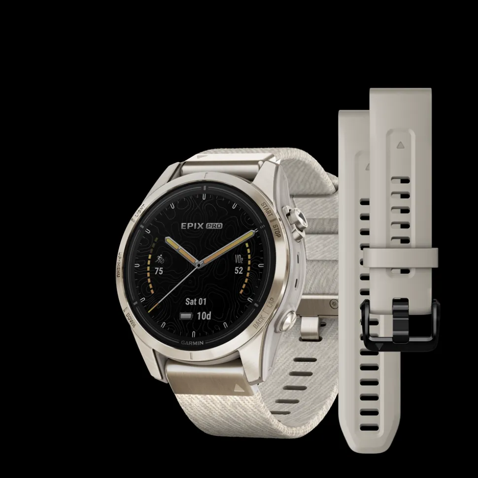 Epix Pro (Gen 2) 010-02802-20 Sapphire Edition Smartwatch, Soft Gold, 42 mm